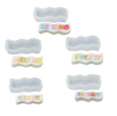 RKPM HOMES Alphabet Letter Pillar Resin Mold I 3D Words Silicone Epoxy Mould I for Candle Making DIY Handmade Ornament Chocolate, Cake Décor, Aromatherapy, Soap, Polymer Clay Art Craft (Set of 5)