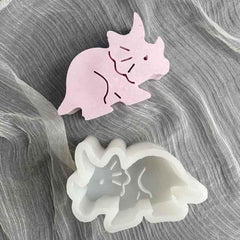 RKPM HOMES Mini Animal Shape Candle Mold I 3D Car Freshie Silicone Sculpture Mould I for DIY Handmade Aromatherapy Gypsum Soap Cake Décor Aroma Beads Car Freshie Resin Art Craft Making (Triceratops)