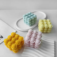 RKPM HOMES Candle Mold I 3D Fondant Rubik Cube Silicone Wax Epoxy Mould I Succulent Molds for DIY Handmade Chocolate, Cake Décor, Aromatherapy, Soap Resin Art Craft Home Decoration (Ball Love Rubik)