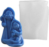 RKPM HOMES Jesus Candle Mold I Nativity Scene House & Family Silicone Scented Wax Mould I Succulent Molds for Handmade Ornament Aromatherapy Soap, Clay, Resin Epoxy Casting, Art Craft Making (Style 2)