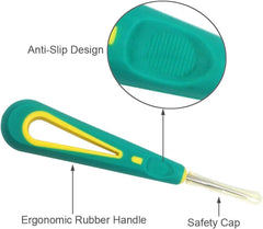 RKPM HOMES AWL Hook Needle I Steel Sticher Sewing Crochet Hook I with Ergonomic Rubber Portable Handle Safety Cap I for DIY Repair Leather Shoes Sewing Cobbler Tools – 1 Pcs