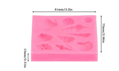RKPM HOMES Silicone Mermaid Tail Fondant Soap Molds Seashell Sea Shell Starfish Chocolate Candy Sugarcraft Cake Decorating Polymer Clay Mold Tools. (Sea Shells Square)