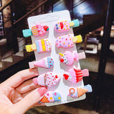 RKPM HOMES Baby Girl Hair Clips for Girls Hair Barrettes for Girls, Baby Girl Hair Accessories for Girls, Baby Hair Clips for Girls Ice Creem Candy Type 1 In 10 Pcs