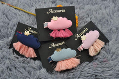 RKPM HOMES Baby Girl Cloud Hair Clips Set For Girls Toddler Kids Princess Hair Pins Clips Barrettes Hair Accessories 4Color Combo (Sky Blue, Navy Blue, pink, Rose Red)