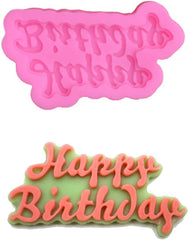 RKPM HOMES Happy Birthday Small Letters Silicone Mold Alphabet Cake Decoration (1 Pcs - Happy Birth Day 1st Style)