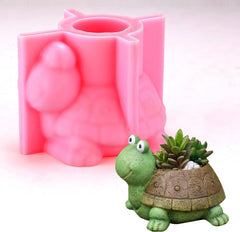 RKPM HOMES Planter Mold I 3D Tortoise Casting Plant Silicone Epoxy Candlestick Mould I Turtle Succulent Concrete Candles Resin Molds I for DIY Jewelry Trinket Storage, Makeup Container, Pen Holder