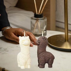 RKPM HOMES Animal Candle Mold I 3D Fondant Alpaca Shape Silicone Scented Sculpture Mould I for Handmade Ornament Aromatherapy Cake Décor Soap Soy Wax Resin Arts Craft Making Home Desktop Decoration (Large)