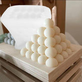 RKPM HOMES Silicone Molds for DIY Candles: Create Pyramid, Bubble Cube, and Boho-Inspired Styles