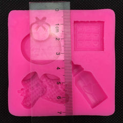 RKPM HOMES 3D Baby Silicone Fondant Mold Baby Shower Cake Topper DIY Cupcake Decoration Birthday Party Tool for Sugarcraft, Chocolate, Resin, Candy Mold (Baby MLK)