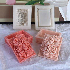 RKPM HOMES Flower Storage Box Resin Mold I 3D Peony Flowers Silicone Epoxy Casting Mould with Lid I for DIY Handmade Crafts Ornament Boxes Jewelry Cosmetic Organizer Ring Trinket Container Home Décor