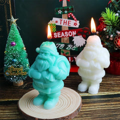 RKPM HOMES Christmas Candle Mold I 3D Santa Claus Backpack and Gift Bag Shape Silicone Scented Wax Mould I for DIY Handmade Ornament Cake Décor Aromatherapy Soap Resin Clay Art Craft Home Décor (A)
