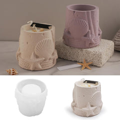 RKPM HOMES Candle Holder Vase Resin Mold I Shell Starfish Shape Vessels Silicone Epoxy Casting Mould I Concrete Molds for DIY Handmade Jewelry Storage Box Plaster Art Crafts Flower Plant Holder