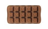 RKPM HOMES Silicone Chocolate Mold Candy Mold Jelly Ice Cube Tray Muffin Sugar Craft Fondant Mold Mould Cake Decorating Tools (15 Cavity Square Chocolate Mold)