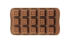 RKPM HOMES Silicone Chocolate Mold Candy Mold Jelly Ice Cube Tray Muffin Sugar Craft Fondant Mold Mould Cake Decorating Tools (15 Cavity Square Chocolate Mold)