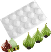 RKPM HOMES Spiral Shape Chocolate Fondant Mold I 3D Onion Silicone Cupcake Mould I Modak Molds for DIY Handmade Cake Decoration Polymer Mousse Candy Cookies Muffin Pudding Candle Resin Wax (15 Cavity)