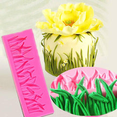 RKPM HOMES Grass Shape Chocolate Mould | 3D DIY Fondant Silicone Candy Mold | Baking Tools for Cake Chocolate Candy Ice Jelly Soap Pudding | Cake Baking Moulds | Bakeware Molds – Pink