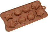 RKPM HOMES Star and Fish Shape Chocolate Mould | Silicone Candy Mold | Baking Tools for Cake Chocolate Candy Ice Jelly | Cake Baking Moulds | Bakeware Molds | Brown – 10 Cavity