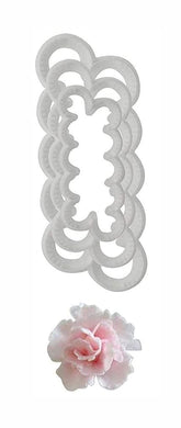 RKPM HOMES Easiest Peony Ever Cutter for Cake Decorating Set of 3 (Peony Flower Print)