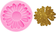 RKPM HOMES Keychain Mold I Daisy Flower Shape with Hole Silicone Epoxy Mould I for Handmade DIY Pendant Necklace Jewelry, Resin Casting, Chocolate, Cake Décor Art Craft Making (with Hole)