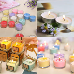 RKPM HOMES Cotton Candle Wick with Round Metal Sustainer Tabs I Low Smoke Pre-Waxed I Slow Burning Wicks for Homemade DIY Wedding Birthday Party Wax Tea Light Soy Candle Making – 2.5 cm (500)