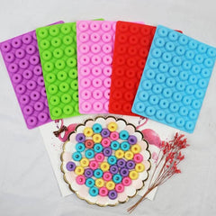 RKPM HOMES Mini Donut Shape Mold I 3D Fondant Silicone Doughnuts Baking Tray I for DIY Handmade Sugarcraft Cake Décor Chocolate Candy Polymer Clay Muffin Candy Cupcake Jelly Soap Making - 48 Cavity