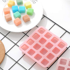 RKPM HOMES Square Shape Ice Cube Mold I Multi-Purpose Reusable 3D Silicone Ice Maker Mould Tray I for DIY Handmade Chocolate Cake Décor Soap Candy Cupcake Ice Coffee Juice Cocktail Party – 16 Cavity