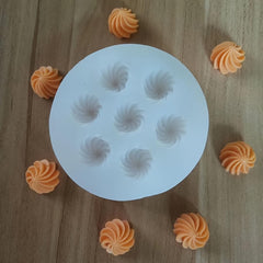 RKPM HOMES Cookie Fondant Mold I 3D Silicone Donut Mould I for DIY Handmade Sugarcraft Cake Decoration, Polymer Clay, Candy, Cupcake, Jelly, Muffin, Soap Resin Wax Making (Cream Grains - Small)