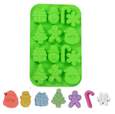 RKPM HOMES Christmas Chocolate Mould | 3D Xmas Theme Silicone Candy Mold I Baking Molds for DIY Handmade Cake Décor Candy Jelly Ice Cube Polymer Clay Gummy Muffin Soap Resin Candle Making - 14 Cavity