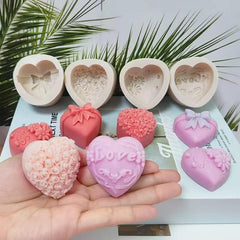 RKPM HOMES Cake Mould I 3D Fondant Small Love Flower Silicone Mold I Special for Valentine's Day I for DIY Handmade Candle Ornament, Cake Décor, Aromatherapy, Soap, Resin Art Craft (Love)