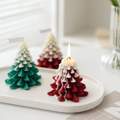 RKPM HOMES Christmas Tree Shape Candle Mold I 3D Fondant Christmas Pine Silicone Scented Wax Mould I Succulent Molds for DIY Handmade Aromatherapy Ornament Soap Cake Décor, Resin Art Craft Making