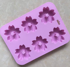 RKPM HOMES 6 Cavities Silicone Soap Molds, Homemade Soap Making Chocolate Baking Molds (6 Muffin Flower Mold)