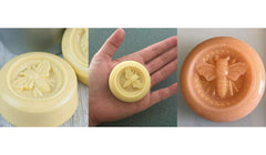 RKPM HOMES 6 Cavities Silicone Soap Molds, Homemade Soap Making Chocolate Baking Molds (6 Cavity Honey Bee Round Shape Mold)