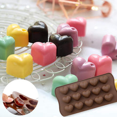 RKPM HOMES Combo of Alphabet, Happy Birthday Numbers Symbols, & 15-Cavity Heart Shape Chocolate Mould with Diamond Heart Shape Cake Mold | Silicone 3D Candy Molds | for Chocolate and Cake Decoration