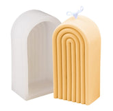 RKPM HOMES Rainbow Arch Candle Molds I 3D Geometric U-Shaped Striped Silicone Simple Lines Plaster Epoxy Mould I for DIY Handmade Ornament Chocolate, Cake Décor, Soap, Resin Art Craft Making (4 Ring)
