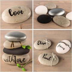 RKPM HOMES Painting Art Stone Mold I 3D Goose CobbleStone Shape Pebble Silicone Plaster Concrete Mould I for DIY Handmade Jelly Cakes Dessert Candy Pastry Polymer Soap Resin Muffin Cupcake Décor (6 Cavity)