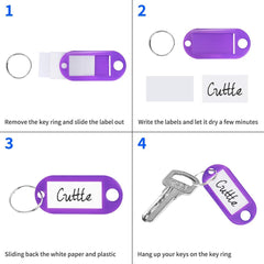 RKPM HOMES Plastic Key Tags Lables With Ring & Window Key Pack of 30