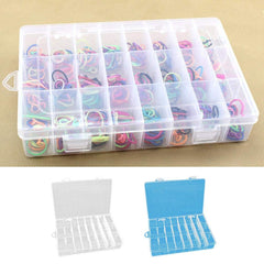 RKPM 24 Grid Cells Multipurpose Clear Transparent Plastic Storage Box With Removable Dividers- Combo (2 Pcs)