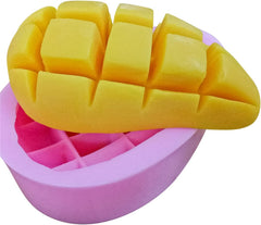 RKPM HOMES Mango Shape Soap Molds I 3D Fondant Fruit Silicone Mould I Handmade Sharp Soap Making Forms I for Lotion Bar Cake Chocolate Candy Ice DIY Candle Resin Art Craft, Decoration Tools - 1 Cavity