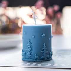 RKPM HOMES Cylinder Christmas Candle Mold I Fondant Silicone Scented Wax Mould I Succulent Molds | Handmade Candles Making | for Mousse Dessert Soap Cake DIY Decorating