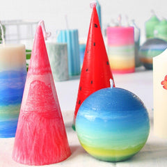 RKPM HOMES Cone Shaped Candle Mold I 3D Conical Pillar Acrylic Candlestick Wax Mould I Modern Creative Shape Molds I for DIY Handmade Ornament Cake Décor Aromatherapy Art Craft Making (Plain)