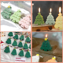 RKPM HOMES Candle Mold I 3D Fondant Silicone Scented Wax Mould I Special for Christmas Succulent Molds for DIY Handmade Aromatherapy Ornament Soap Cake Décor, Resin Art Craft (Star Christmas Tree)
