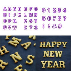 RKPM HOMES 40 Pcs Alphabet Letter Number Fondant Cake Cookie Cutters Baking Tools