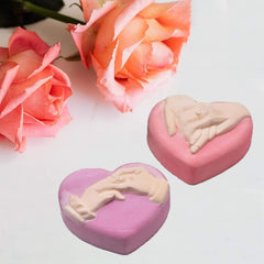 RKPM HOMES Heart Shape Chocolate Fondant Mould I 3D Hand in Hand Together Rings Love Symbol Silicone Candy Mold I for DIY Handmade Jelly Cakes Dessert Pastry Muffin Cupcake Candle Decoration Tools