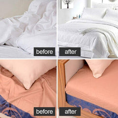 RKPM HOMES Elastic Band Clip for Bed Sheet Fasteners Suspenders - 4 Pcs White Nylon Buckle