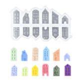 RKPM HOMES Houses Candle Mold I 3D Fondant Chimney & Miniature House Shape Silicone Plaster Epoxy Mould I for DIY Handmade Chocolate Cake Décor Aromatherapy Soap Resin Art Craft Home Decoration (12 Cavity)