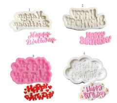 RKPM HOMES Happy Birthday Small Letters Silicone Mold Alphabet Cake Decoration (1 Pcs - Happy Birth Day 1st Style)