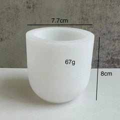 RKPM HOMES Candle Mold I 3D Fondant Round Mouth Shape Silicone Scented Wax Mould I for DIY Handmade Art Crafts Resin Jewelry Storage Box Ring Trinket Makeup Container Flower Pot Holder Home Décor