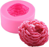 RKPM HOMES Peony Flower Shape Chocolate Mold I 3D Fondant Flowers Silicone Cupcake Mould I for DIY Handmade Sugarcraft Cake Décor Candy Cookies Muffin Gummy Soap Resin Candle Art Craft Making (B)