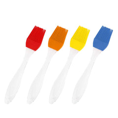 RKM Silicone Basting Pastry Brushes Set of 4, Great for BBQ Meat, Cakes and Pastries-Heatproof, Dishwasher Safe Flexible Easy Clean, BPA Free (4 Pcs)