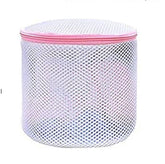 RKPM HOMES Mesh Garment & Laundry Bag I Bags with Zipper I Double Layer Washing Bag for Washing Machine Lingerie Washer I for Women Girl Bra Underwear Socks Stockings Travel – Cylinder Shape (Pink)